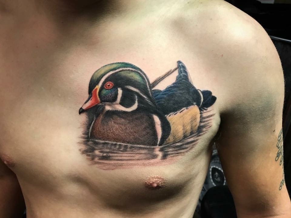 70 Duck Tattoos For Men  Masculine Waterfowl Ink Designs  Duck tattoos  Tattoos for guys White feather tattoos